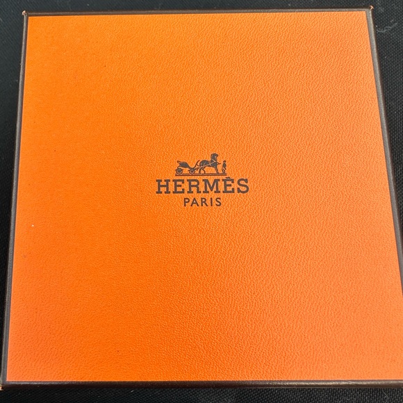 🆒 Authentic Hermès Collier De Chien Cuff Bracelet gold plated hardware leather - Picture 13 of 16